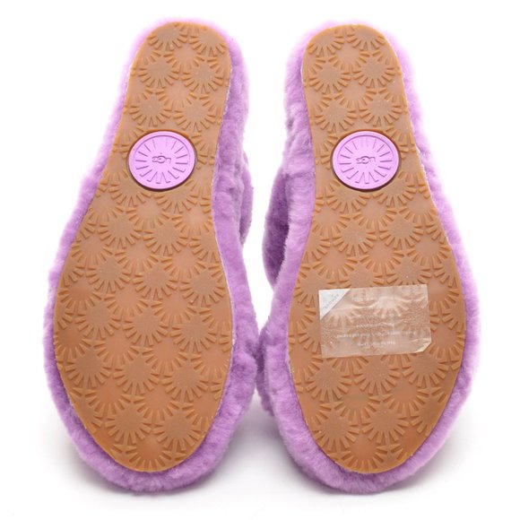 New UGG Oh Yeah Lilac Fluffy Sheepskin Slingback Sandals size 8 - Picture 6 of 8